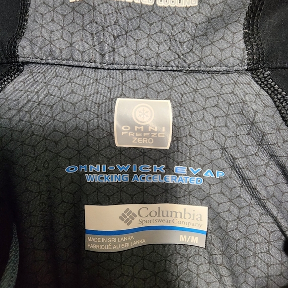 Columbia Omni-Wick Evap Mens Black and Gray Half Zip Pullover Size Medium - Picture 6 of 7